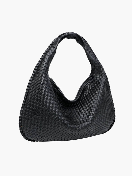 Grote Leer Tas Gevlochten Hobo Design - StudioMarella