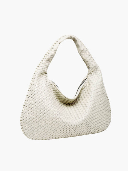 Grote Leer Tas Gevlochten Hobo Design