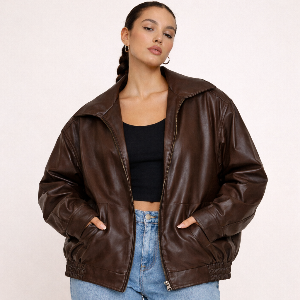 Sofia | Giacca in pelle da donna versatile e resistente 6