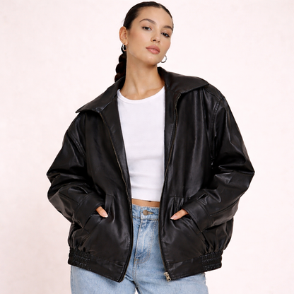Sofia | Giacca in pelle da donna versatile e resistente 7