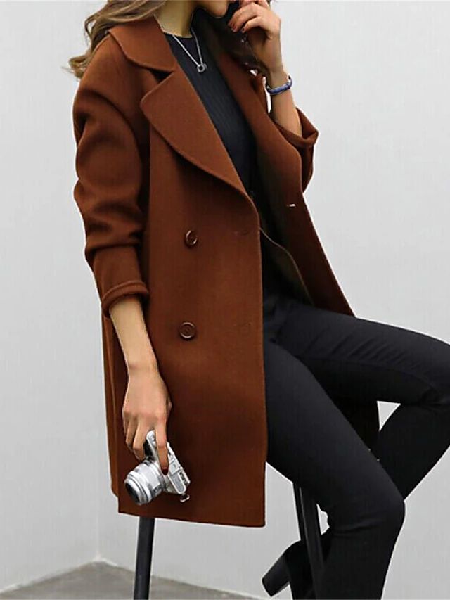 Dames Trenchcoat Zwart Klassiek Getailleerd