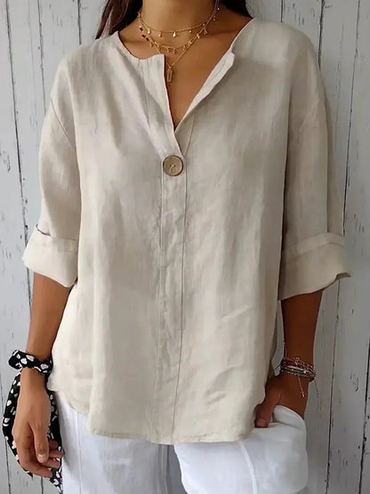Damesblouse Elegante Katoen Rokende Look - StudioMarella