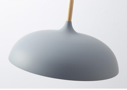Hanglamp Pastel Aluminium Hout Retro Koepel Bol E27 Kinderkamer Woonkamer