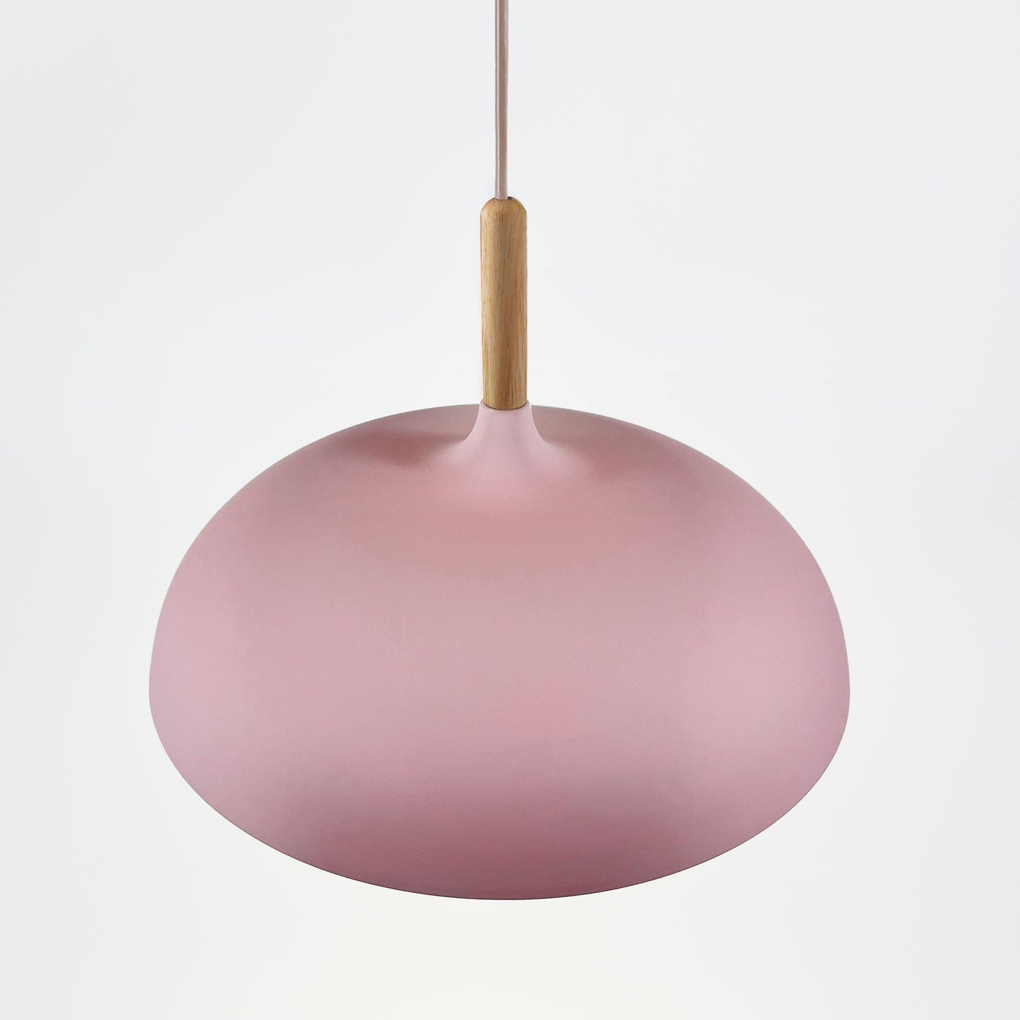 Hanglamp Pastel Aluminium Hout Retro Koepel Bol E27 Kinderkamer Woonkamer