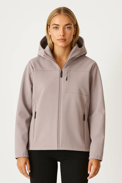 Dames Tussenjas Softshell met Capuchon en Rits