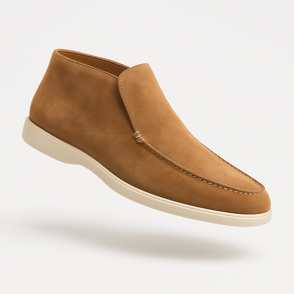 Zwarte Suède Loafers Heren Klassiek Elegant