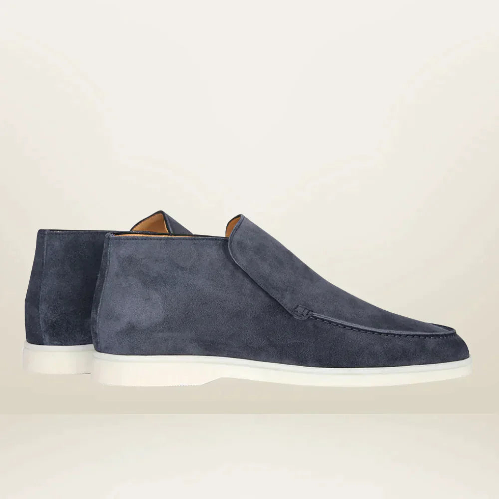 Zwarte Suède Loafers Heren Klassiek Elegant