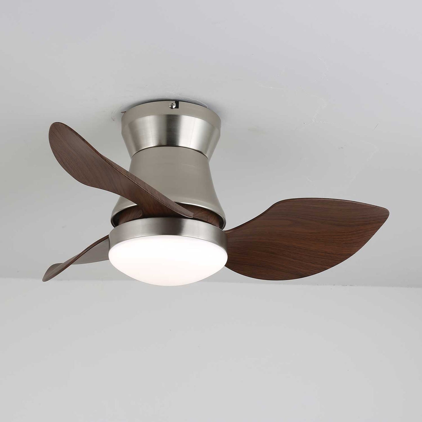 Moderne Plafondventilator met Verlichting – Hout & Metaal ø60×30cm
