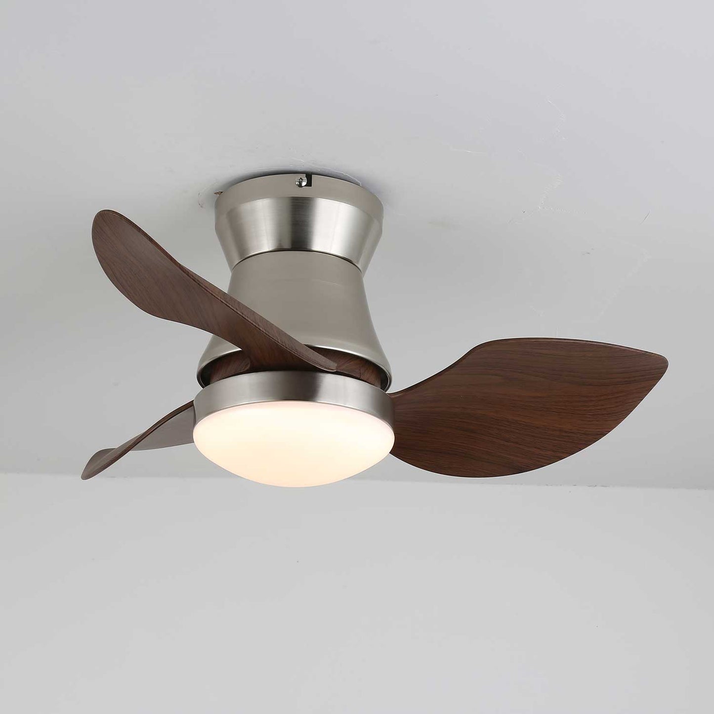 Moderne Plafondventilator met Verlichting – Hout & Metaal ø60×30cm