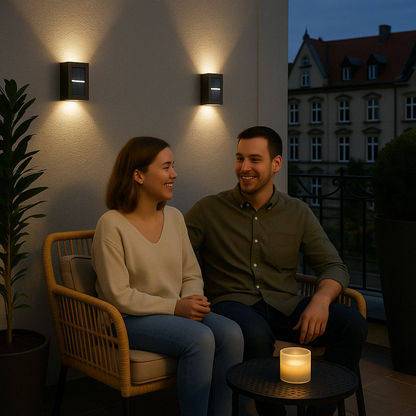 LED Solar Buitenlamp Draadloos Warmwit 3000K Weerbestendig IP65 Bewegingssensor Wandverlichting Terras Tuin Balkon Energiezuinig Tuinverlichting 8 Uur Accuduur