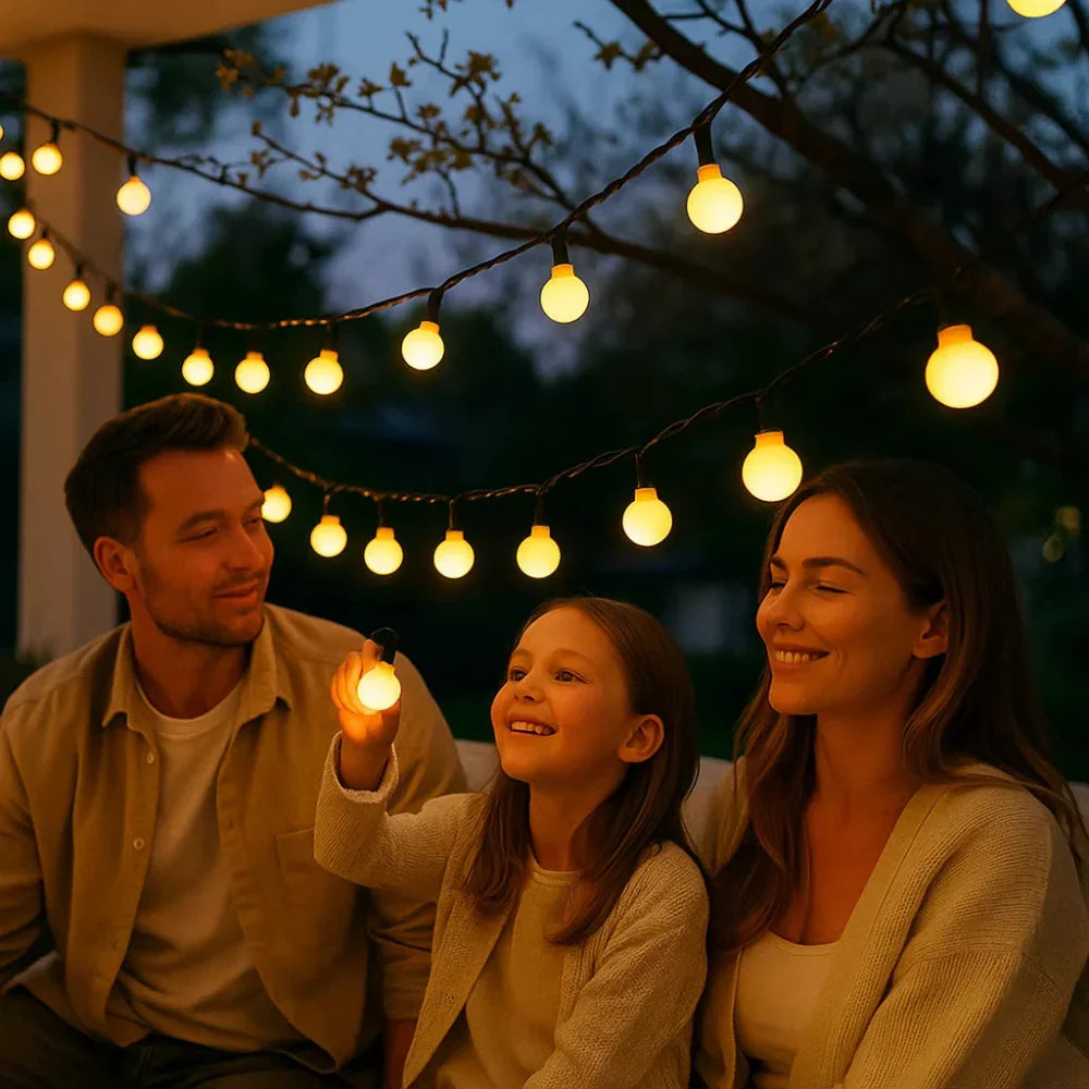 Solar LED Tuinverlichting Snoer Weerbestendig Meerkleurig Buiten Automatische Schemersensor Terras Decoratie