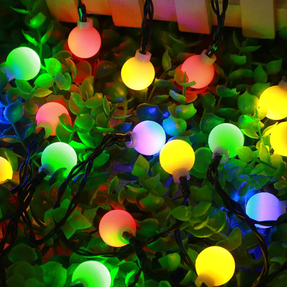 Solar LED Tuinverlichting Snoer Weerbestendig Meerkleurig Buiten Automatische Schemersensor Terras Decoratie