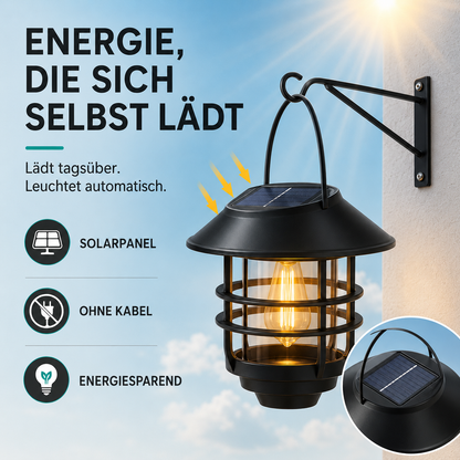 Solarlantaarns met Flammeneffect voor Tuin en Veranda – Atmosferische Wandverlichting 2 Stuks