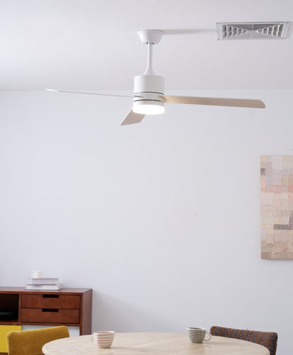 Plafondventilator met LED-verlichting Ø132 cm - 6 snelheden met afstandsbediening - energiezuinig design voor slaapkamer en woonkamer