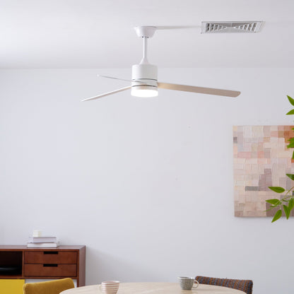 Plafondventilator met LED-verlichting Ø132 cm - 6 snelheden met afstandsbediening - energiezuinig design voor slaapkamer en woonkamer