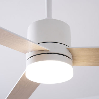 Plafondventilator met LED-verlichting Ø132 cm - 6 snelheden met afstandsbediening - energiezuinig design voor slaapkamer en woonkamer