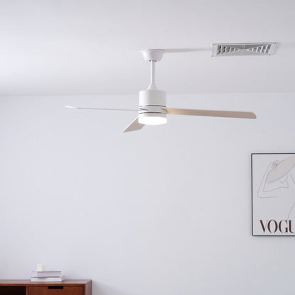 Plafondventilator met LED-verlichting Ø132 cm - 6 snelheden met afstandsbediening - energiezuinig design voor slaapkamer en woonkamer