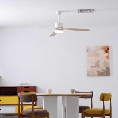 Plafondventilator met LED-verlichting Ø132 cm - 6 snelheden met afstandsbediening - energiezuinig design voor slaapkamer en woonkamer