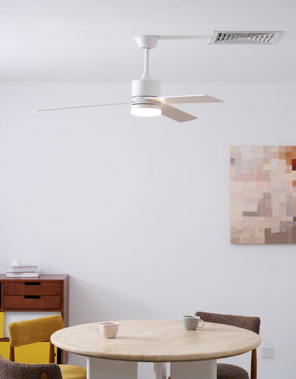 Plafondventilator met LED-verlichting Ø132 cm - 6 snelheden met afstandsbediening - energiezuinig design voor slaapkamer en woonkamer