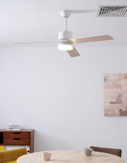 Plafondventilator met LED-verlichting Ø132 cm - 6 snelheden met afstandsbediening - energiezuinig design voor slaapkamer en woonkamer