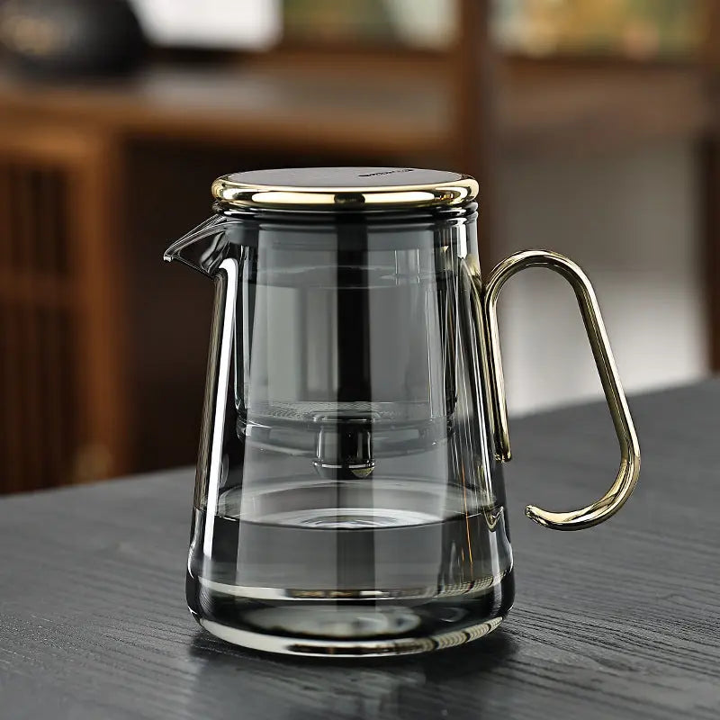 Glazen Theepot Magnetisch Filter Borosilicaat RVS 700ml Losse Thee Keuken