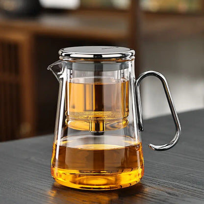 Glazen Theepot Magnetisch Filter Borosilicaat RVS 700ml Losse Thee Keuken