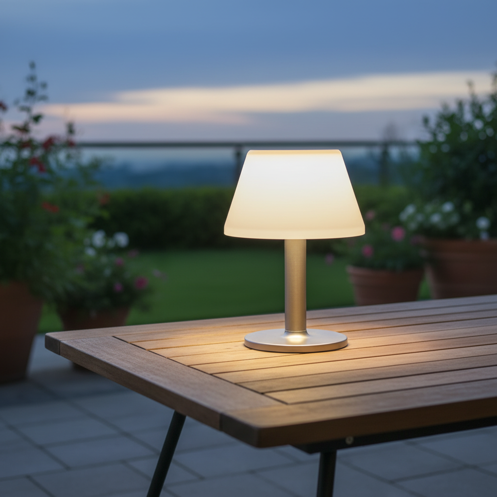 Solarlamp Buiten Tafellamp LED Draadloos Weerbestendig Tuin Terras Balkon Sfeerverlichting Zonne-energie Tuinlamp