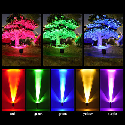 Solar Grondspot LED Gazon en Borders IP65 Warmwit Verstelbare Zoomlens Draadloos Tuinpad