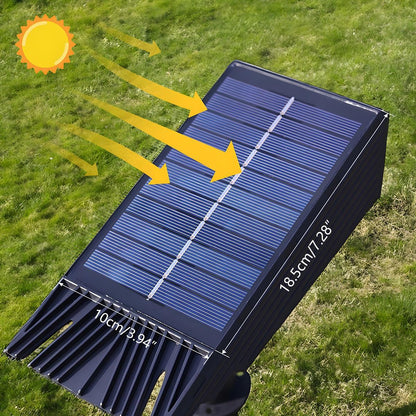 Solar Grondspot LED Gazon en Borders IP65 Warmwit Verstelbare Zoomlens Draadloos Tuinpad