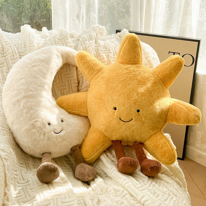 Zon en Maan Kussen Set — Hemelse Harmonie Decoratief Sierkussen Mystiek Design 28cm 48cm