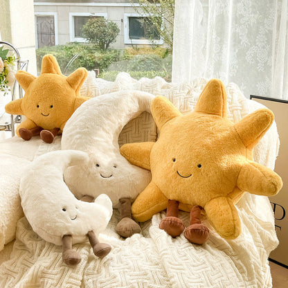 Zon en Maan Kussen Set — Hemelse Harmonie Decoratief Sierkussen Mystiek Design 28cm 48cm
