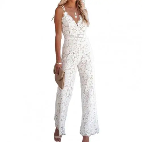 Dames Jumpsuit Kant Elegante Avondkleding