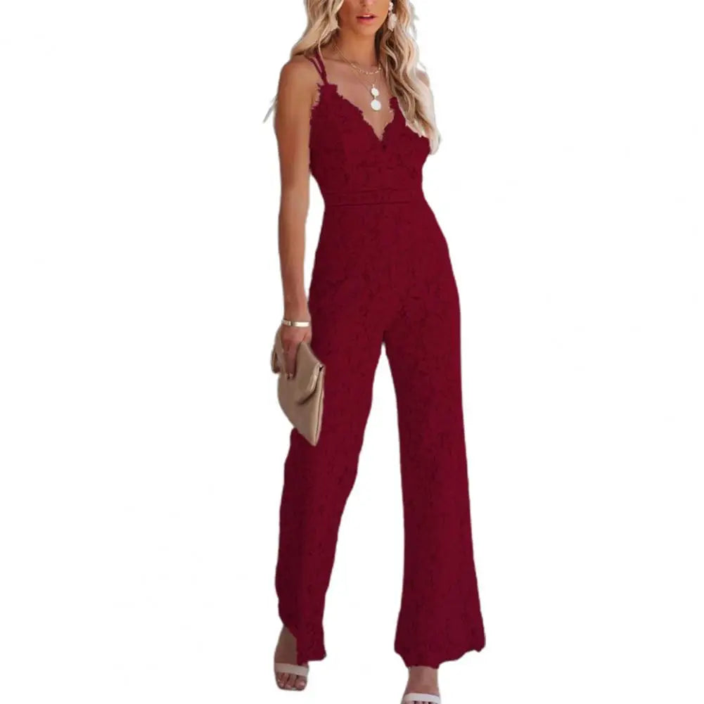 Dames Jumpsuit Kant Elegante Avondkleding
