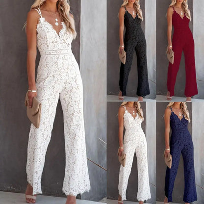 Dames Jumpsuit Kant Elegante Avondkleding