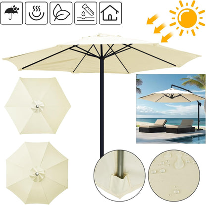 Vervangingshoes voor parasol 6/8 spaken waterafstotend met ventilatie 2-3 meter