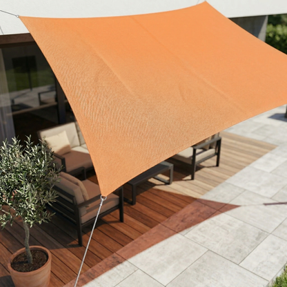 Waterdicht Rechthoekig Schaduwdoek met UV-Bescherming – Zonnedoek voor Tuin, Terras, Balkon & Zwembad – Scheurvast incl. Bevestigingskoorden