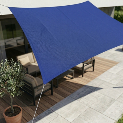 Waterdicht Rechthoekig Schaduwdoek met UV-Bescherming – Zonnedoek voor Tuin, Terras, Balkon & Zwembad – Scheurvast incl. Bevestigingskoorden