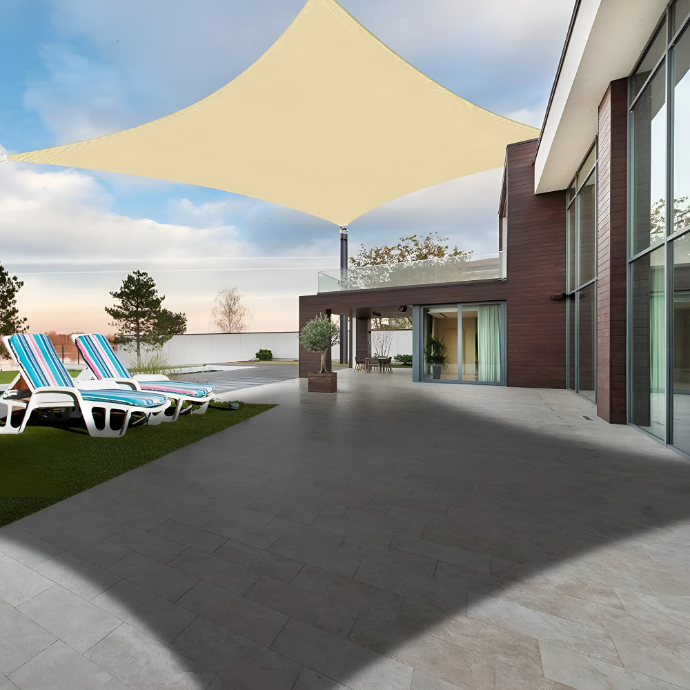 Schaduwdoek Rechthoekig Waterdicht Terras Tuin Balkon Zonnedoek Zonwering Zwembad Zonnezeil Schaduwdoeken Antraciet