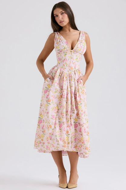 Sophia Bloemenjurk | Elegante Zomerjurk Dames Maxi 1