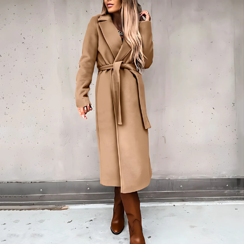Dames Winterjas Lange Warme Wolmix Stijlvolle Coat - StudioMarella