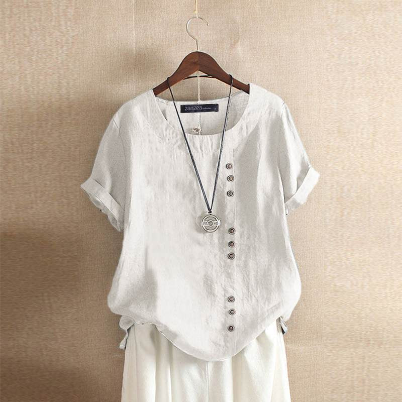 Vrouwelijke Zomerblouse Casual en Luchtig