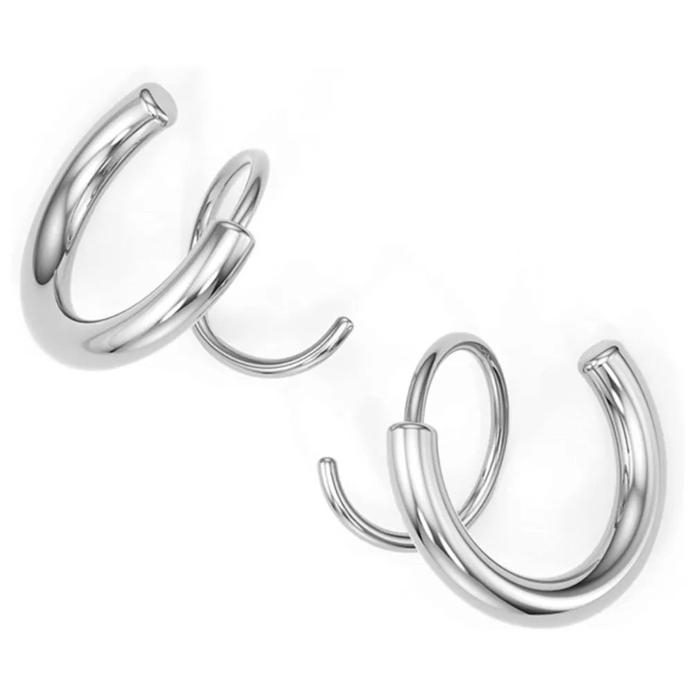 Sophie | Dames Oorbellen - Elegante Zilver Spiraal Statement Oorbellen 4