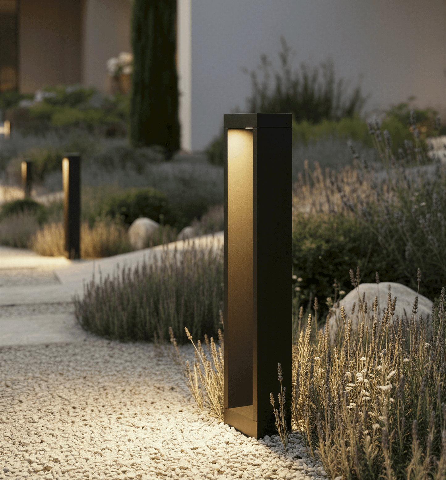 Buitenlamp Paal LED 10W IP65 Aluminium Zwart 60cm Tuin Oprit Pad Modern