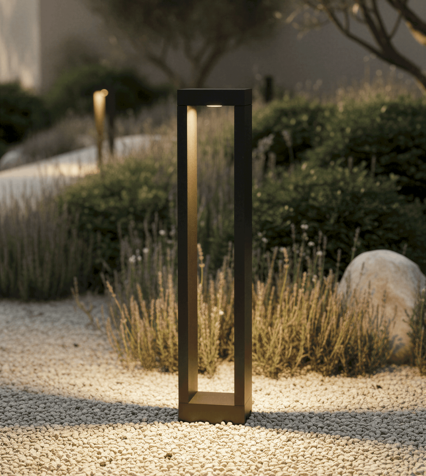 Buitenlamp Paal LED 10W IP65 Aluminium Zwart 60cm Tuin Oprit Pad Modern