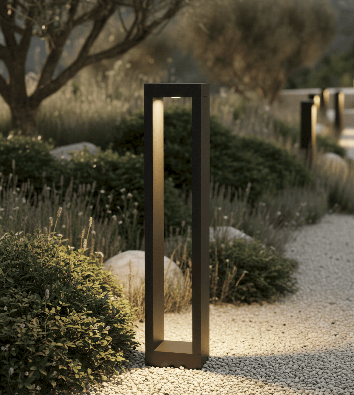 Buitenlamp Paal LED 10W IP65 Aluminium Zwart 60cm Tuin Oprit Pad Modern