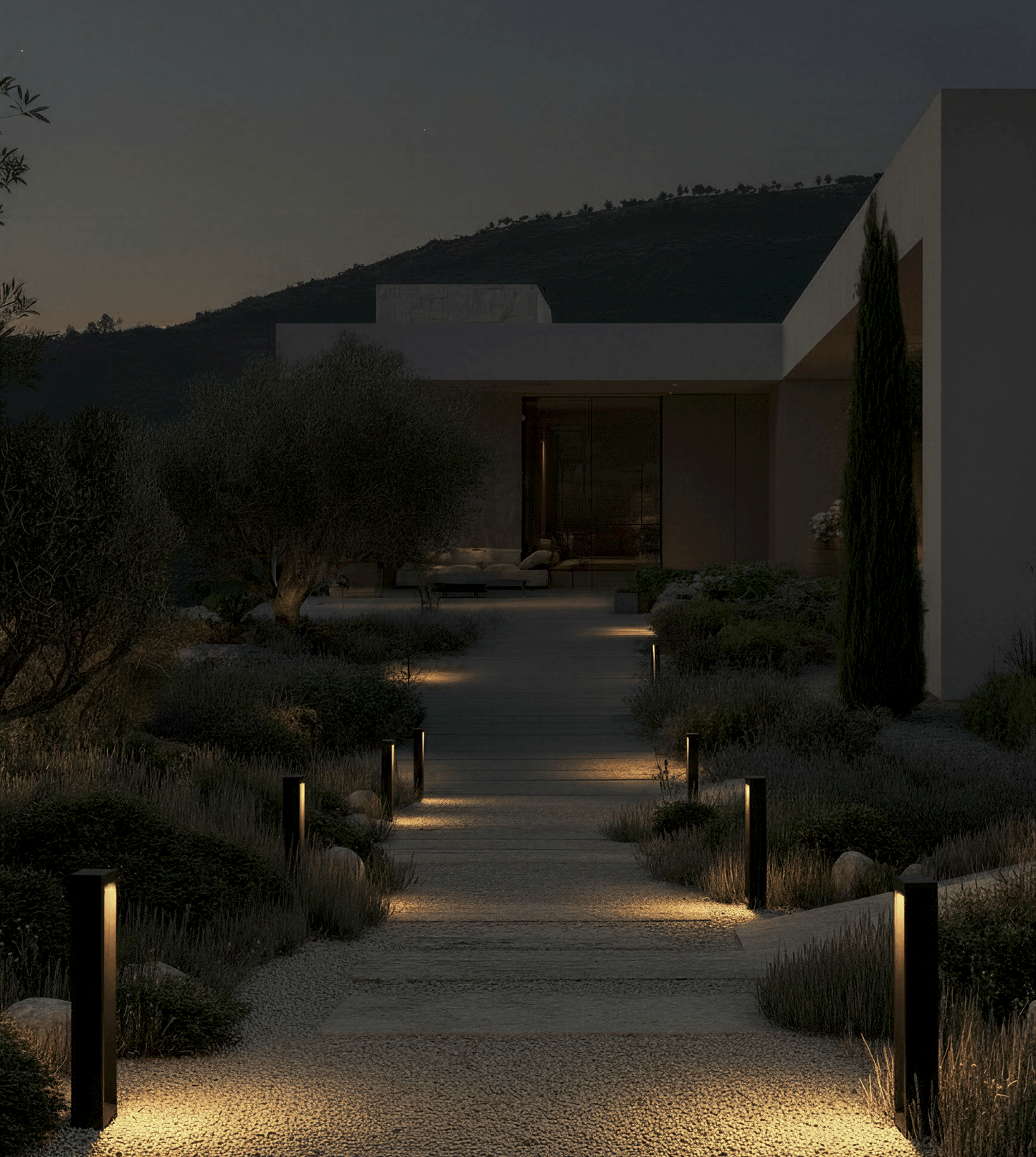 Buitenlamp Paal LED 10W IP65 Aluminium Zwart 60cm Tuin Oprit Pad Modern