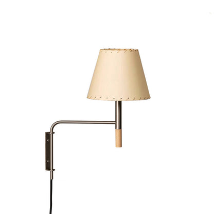Verstelbare Wandlamp met Zwenkarm – Moderne Design Leeslamp met Handgebreide Perkament of Geplisseerde Kap