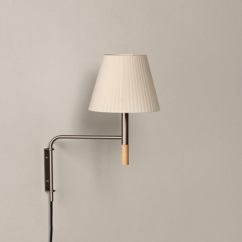 Verstelbare Wandlamp met Zwenkarm – Moderne Design Leeslamp met Handgebreide Perkament of Geplisseerde Kap