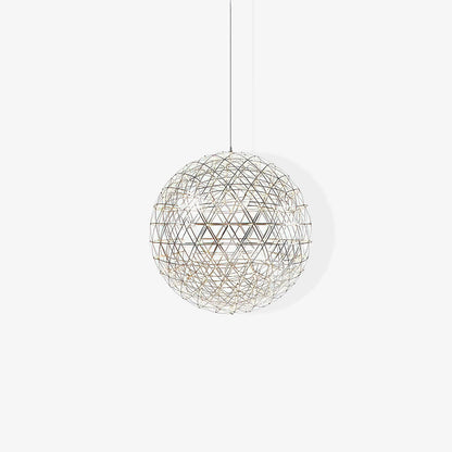 LED Hanglamp Bol Zilver Sfeerverlichting Moderne Lichtbol met Dimbare Lichtpunten Transparante Kristalbol Decoratief Scandinavisch Warm Wit Industrieel Design Interieurlamp