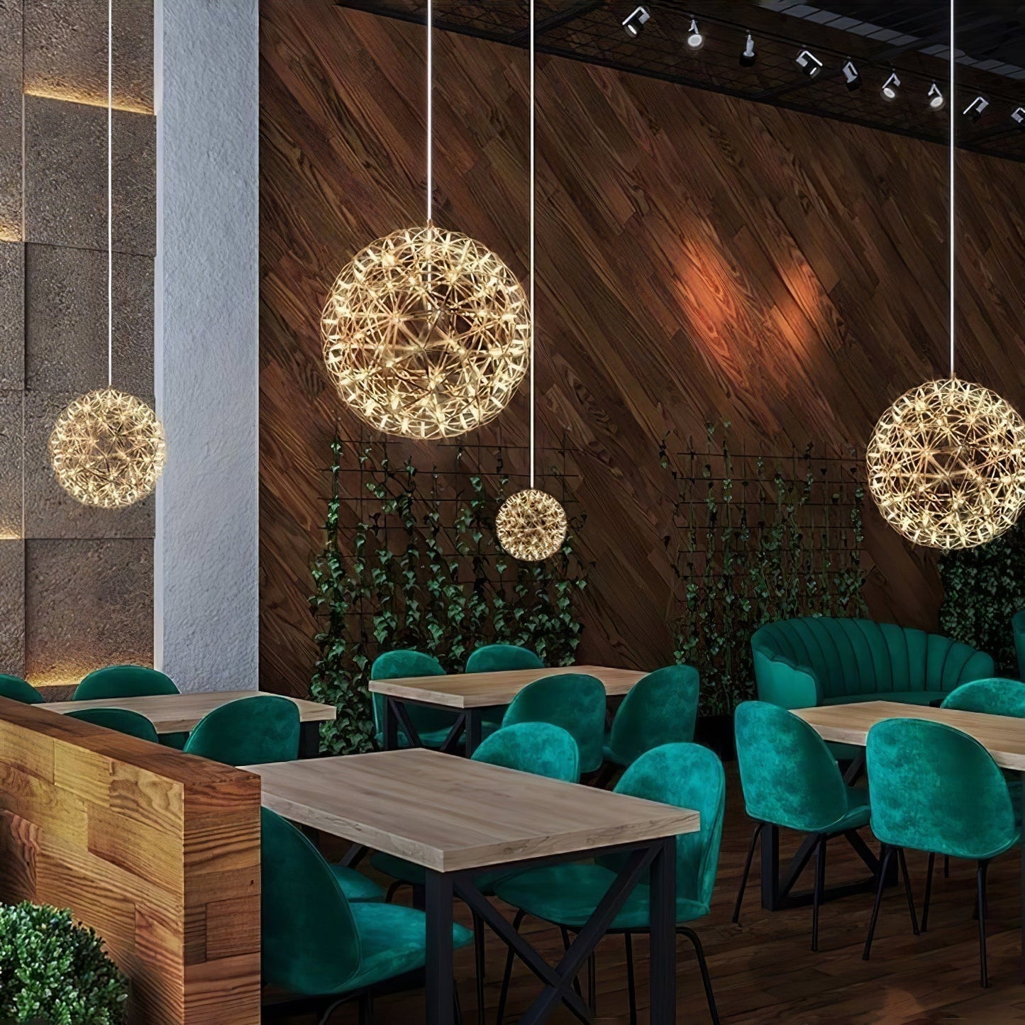 LED Hanglamp Bol Zilver Sfeerverlichting Moderne Lichtbol met Dimbare Lichtpunten Transparante Kristalbol Decoratief Scandinavisch Warm Wit Industrieel Design Interieurlamp